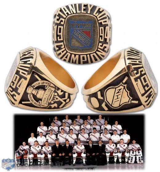 1994 New York Rangers Balfour Stanley Cup Gold Ring