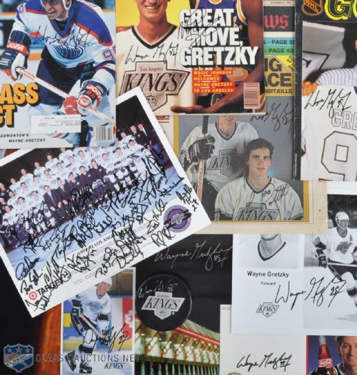 Wayne Gretzky Autograph Memorabilia Collection of 12