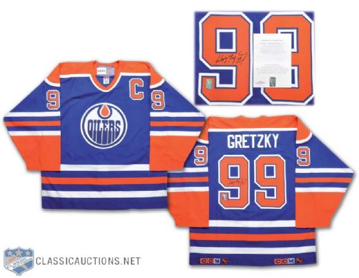 Wayne Gretzky Autographed Edmonton Oilers Away Jersey