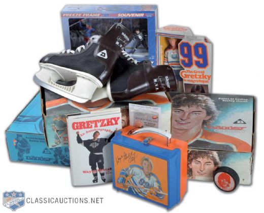 Wayne Gretzky Endorsed Hockey Equipment & Memorabilia Collection