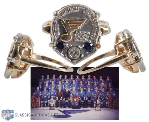 1970 Noel Picard St. Louis Blues West Division Champions 14K Gold Ring
