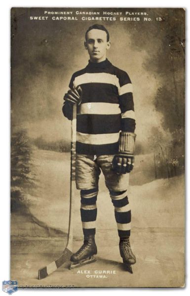Rare 1910-11 Sweet Caporal Postcard #13 - Ottawa Senators Alex Currie