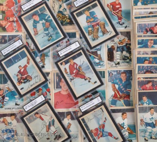1953-54 Parkhurst Complete 100-Card Set with Graded Stars