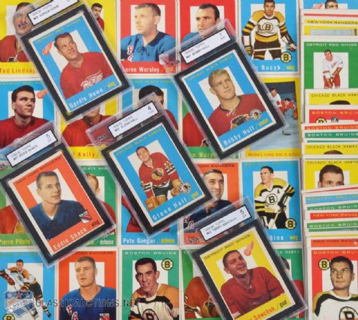 1959-60 Topps Complete 66-Card Set with Graded Stars