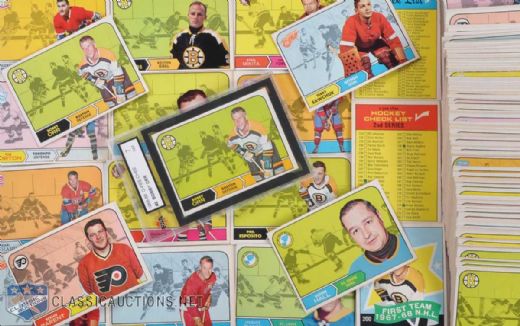 1968-69 O-Pee-Chee Complete 216-Card Set with Graded Bobby Orr