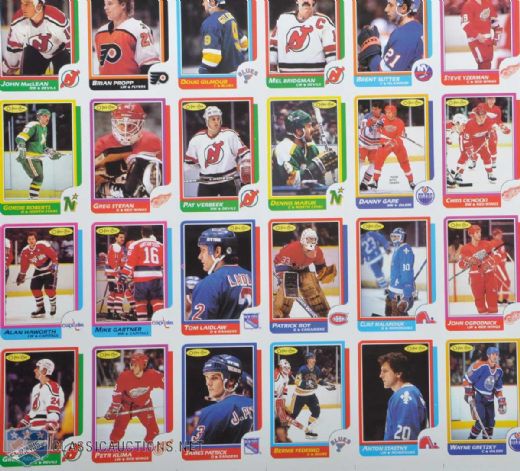 Collection of O-Pee-Chee & Other Hockey Card Uncut Sheets