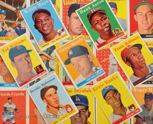 1958 Topps Baseball Complete Set 494-Card Set
