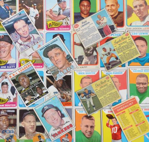 1960s CFL, NFL & MLB Sport Card Collection