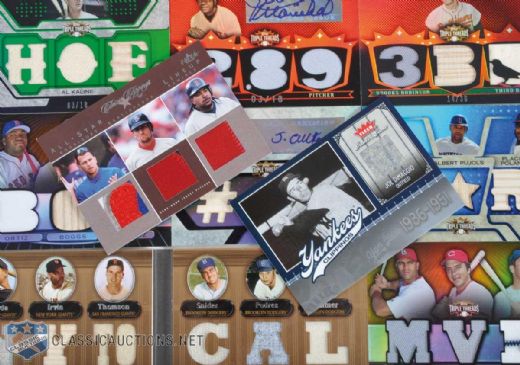 Modern Baseball Jersey/Bat/Autograph Card Collection of 30