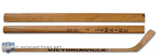 1973-74 Jacques Lemaire Montreal Canadiens Stick Team Signed by 28
