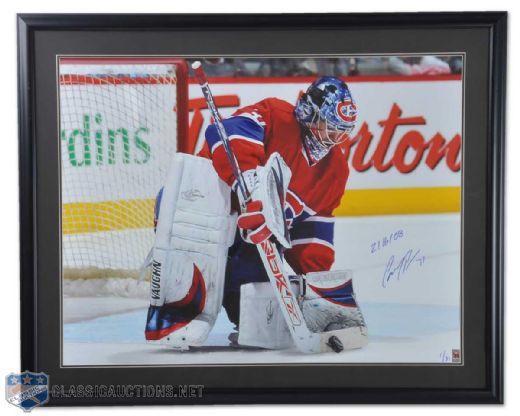 Carey Price Autographed Montreal Canadiens 1st Shutout Framed 27 x 35 Photograph