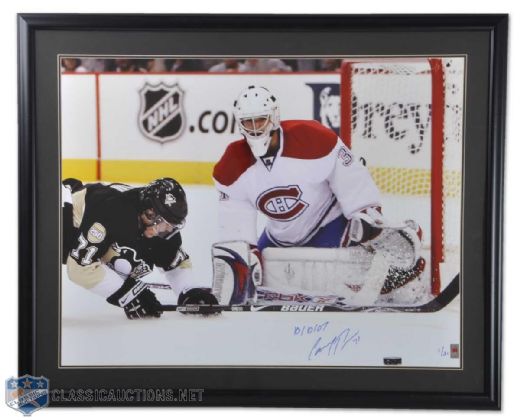 Carey Price Autographed Montreal Canadiens 1st Game Framed 27 x 35 Photograph