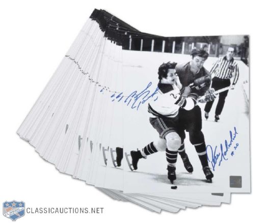 Collection of 125 Peter Mahovlich and Brad Park Signed 8 x 10 Photos