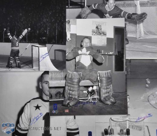 Johnny Bower Collection of 8 Signed 16x20 Photos