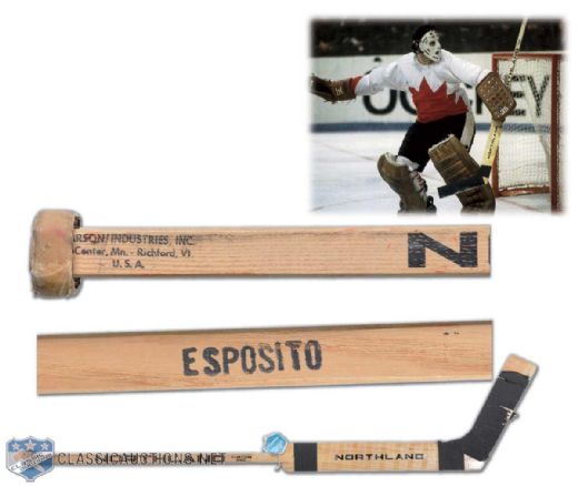 1972 Canada-Russia Series Tony Esposito Game-Used Stick