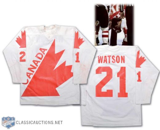 1976 Canada Cup Jim Watson Team Canada Game-Worn Jersey