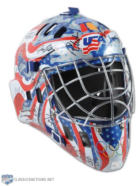 2010 Olympics USA Team Autographed Goalie Mask