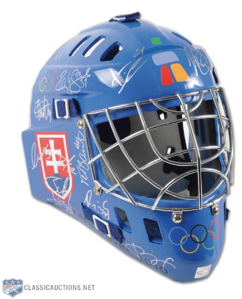 2010 Olympics Slovakia Team Autographed Goalie Mask