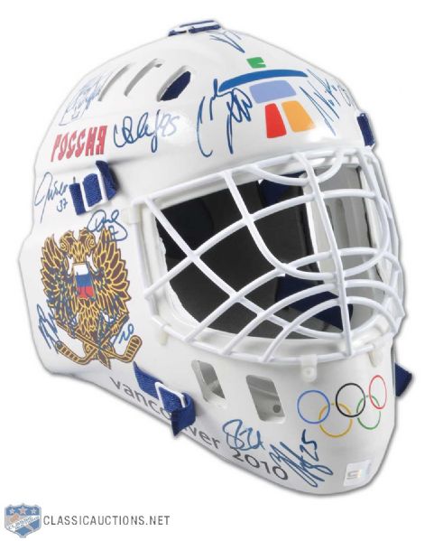 2010 Olympics Russia Team Autographed Goalie Mask