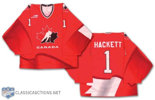 1997-98 Jeff Hackett Team Canada Game-Worn Jersey