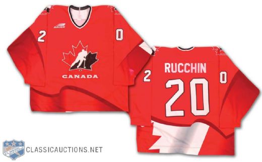 1997-98 Steve Rucchin Team Canada Game-Worn Jersey