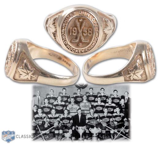 1958 Whitby Dunlops World Hockey Championships Gold Ring