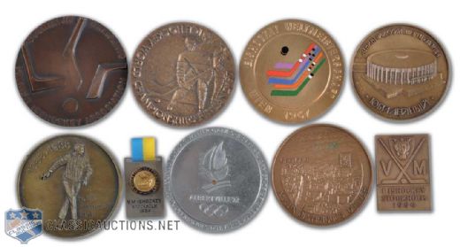 Winter Olympics Participation Medals & World Championships & Others Medal Collection of 9