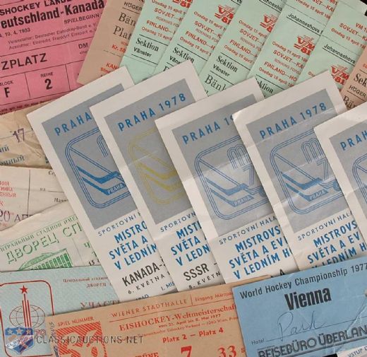 Dr. Ernie Lewis 1977-83 World Championships Ticket Collection