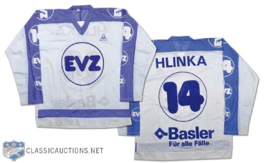 Ivan Hlinkas 1983-1985 EVZ Zug Switzerland Game-Worn Jersey