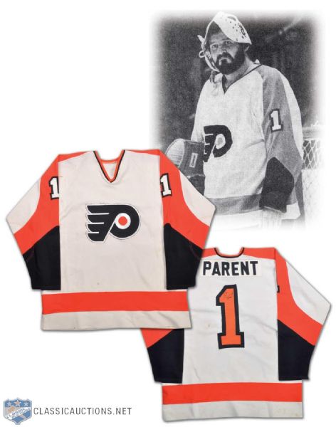 1975-76 Bernie Parent Game-Worn Philadelphia Flyers Jersey