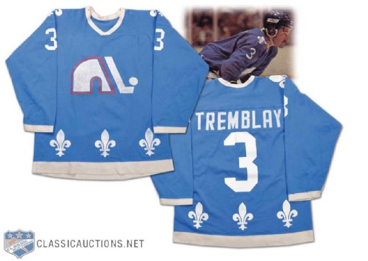 1977 Jean Claude Tremblay WHA Quebec Nordiques Game-Worn Jersey