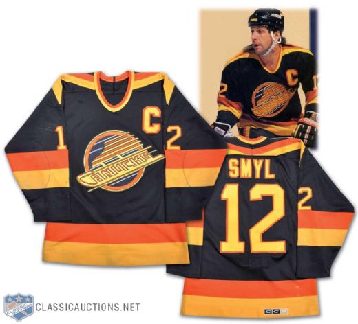1987-88 Stan Smyl Vancouver Canucks Game-Worn Jersey