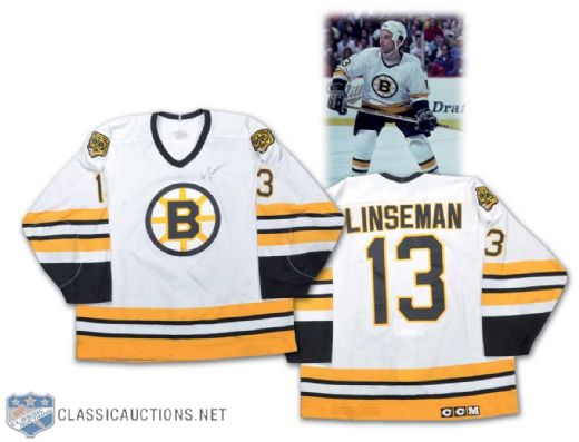 Mid-1980s Ken Linseman Boston Bruins Game-Worn Jersey