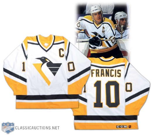 1994-95 Ron Francis Pittsburgh Penguins Game-Worn Jersey