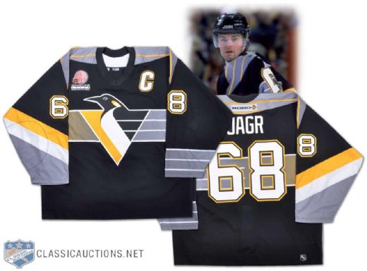 2000-2001 Jaromir Jagr Pittsburgh Penguins GameOne Japan Game-Worn Jersey