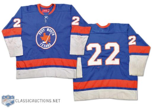 1973-74 New York Islanders and 76-77 Forth Worth Texans Game-Worn Jersey