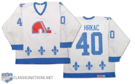 1989-90 Tony Hrkac Quebec Nordiques Game-Worn Jersey