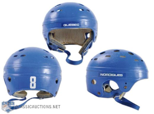 Vintage Marc Tardif Quebec Nordiques Game-Worn Helmet