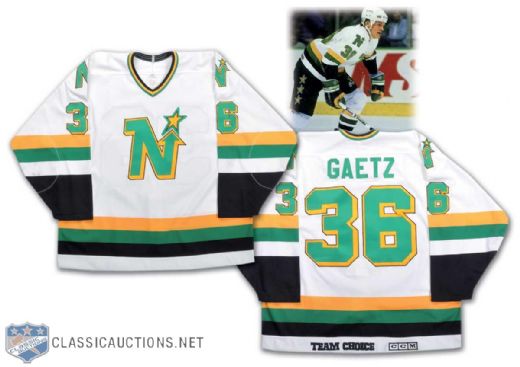 1988-89 Link Gaetz Minnesota North Stars Game-Worn Rookie Jersey