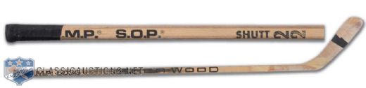 Steve Shutt Game-Used Sher-Wood Stick