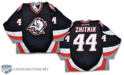 2001-02 Alexei Zhitnik Buffalo Sabres Game-Worn Jersey