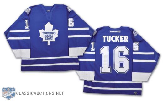 2000-01 Darcy Tucker Game-Worn Toronto Maple Leafs Jersey