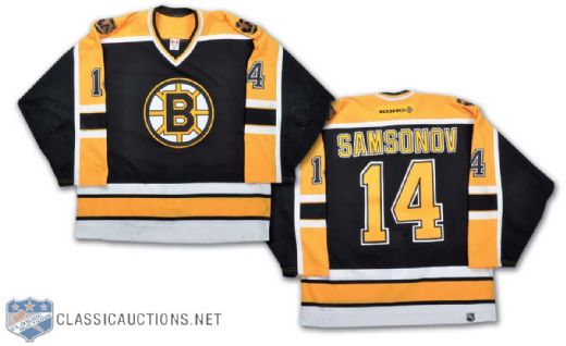 2003-04 Sergei Samsonov Boston Bruins Game-Worn Jersey