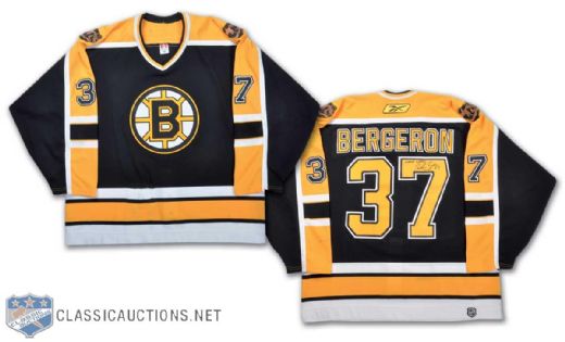 2005-06 Patrice Bergeron Boston Bruins Signed Game-Worn Jersey