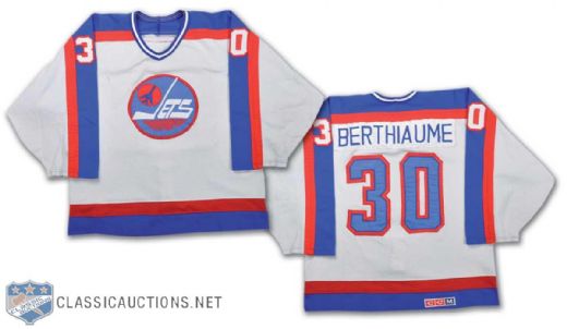 1986-87 Daniel Berthiaume Winnipeg Jets Game-Worn Jersey