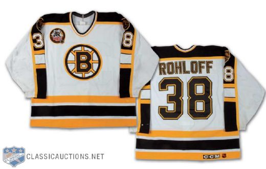 Jon Rohloff 1995-96 Boston Bruins Game-Worn Home Jersey