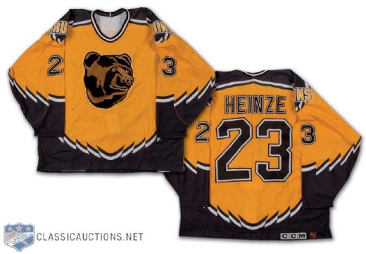 Steve Heinze 1995-96 Boston Bruins Game-Worn Alternate Jersey