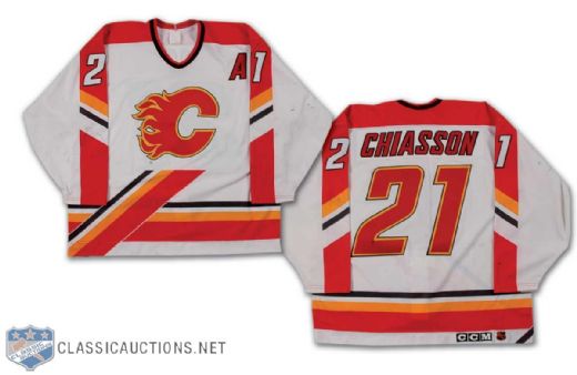 Steve Chiasson 1996-97 Calgary Flames Game-Worn Jersey