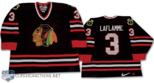 Christian Laflamme 1998 Chicago Black Hawks Game-Worn Alternate Jersey
