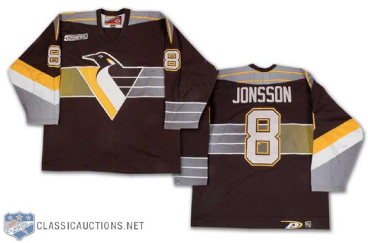 Hans Jonsson 1999-2000 Pittsburgh Penguins Game-Worn Road Jersey